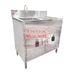 BỒN RỬA TAY NHẤN GỐI 2 VÒI DÙNG TRONG BỆNH VIỆN