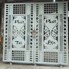 Cửa Cổng Sắt Mỹ Thuật 2 Cánh CNC-013