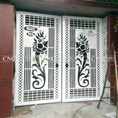 Cửa Cổng Sắt Mỹ Thuật 2 Cánh CNC-015