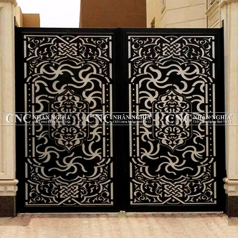 Cửa Cổng Sắt Mỹ Thuật 2 Cánh CNC-024