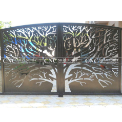 Cửa Cổng Sắt Mỹ Thuật 2 Cánh CNC-027
