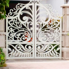 Cửa Cổng Sắt Mỹ Thuật 2 Cánh CNC-028