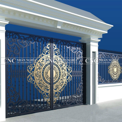 Cửa Cổng Sắt Mỹ Thuật 2 Cánh CNC-030