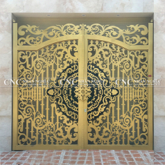 Cửa Cổng Sắt Mỹ Thuật 2 Cánh CNC-031