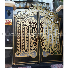 Cửa Cổng Sắt Mỹ Thuật 2 Cánh CNC-032