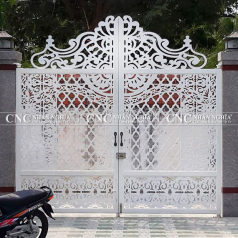 Cửa Cổng Sắt Mỹ Thuật 2 Cánh CNC-035