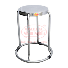 GHẾ ĐÔN TRÒN INOX CHÂN VÒNG