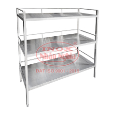 KỆ INOX 3 TẦNG MẶT