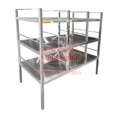 KỆ ĐỂ DỤNG CỤ INOX 3 TẦNG