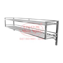 KỆ TREO TƯỜNG INOX 2 TẦNG