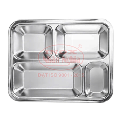 KHAY CƠM INOX 4 Ô CẠN