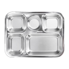 KHAY CƠM 5 Ô INOX INN 398