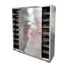 TỦ GIÀY DÉP BỆNH VIỆN 8 TẦNG - CỬA LÙA