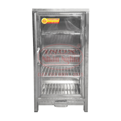 TỦ INOX 4 TẦNG SONG - CỬA KÍNH