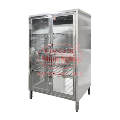 TỦ INOX NHÀ BẾP 4 TẦNG - CỬA KÍNH