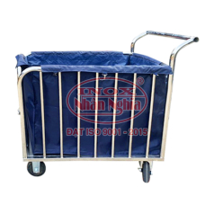 XE ĐẨY ĐỒ VẢI KHUNG INOX