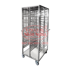 XE ĐẨY KHAY ĂN INOX 2 NGĂN