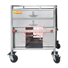 XE ĐẨY DỤNG CỤ Y TẾ CÓ THÙNG CHỨA RÁC