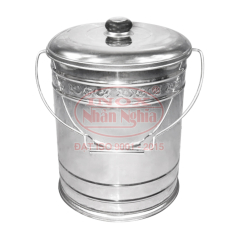 XÔ NƯỚC ĐÁ INOX CÓ NẮP ĐẬY